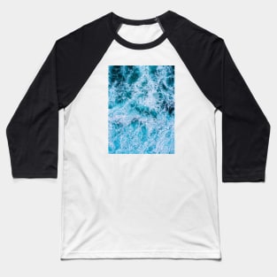 Blue Ocean Waves Baseball T-Shirt